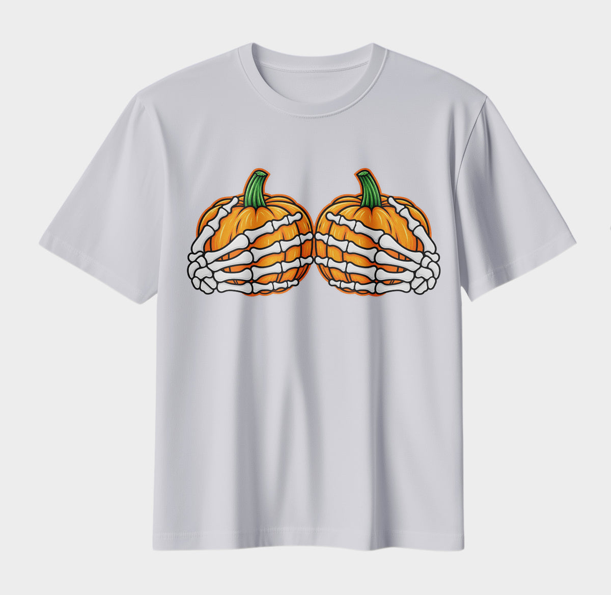Bone to Be Wild – Skeleton Hands Pumpkin Halloween Graphic Tee